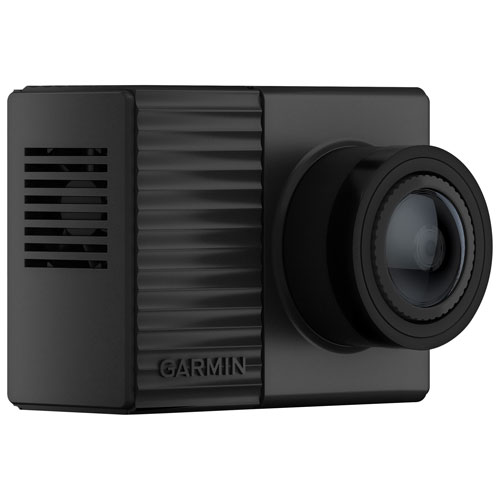 Caméra de tableau de bord à deux objectifs tandem 1440p de Garmin avec GPS et Wi-Fi
