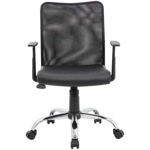 Boss Office Budget Mesh Back Swivel Task Chair in Black