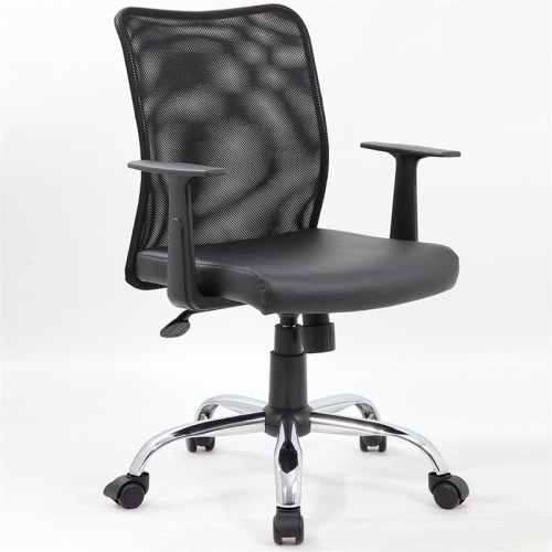 Boss Office Budget Mesh Back Swivel Task Chair in Black