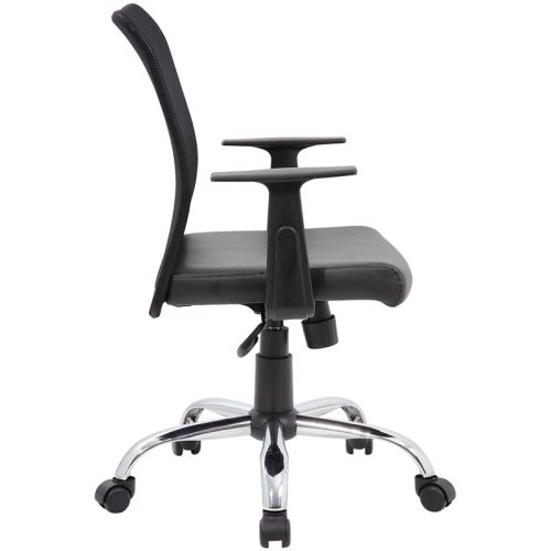Boss Office Budget Mesh Back Swivel Task Chair in Black