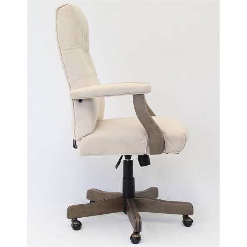 Boss Office Albany Tufted Swivel Executive Office Chair in Champagne