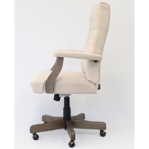 Boss Office Albany Tufted Swivel Executive Office Chair in Champagne