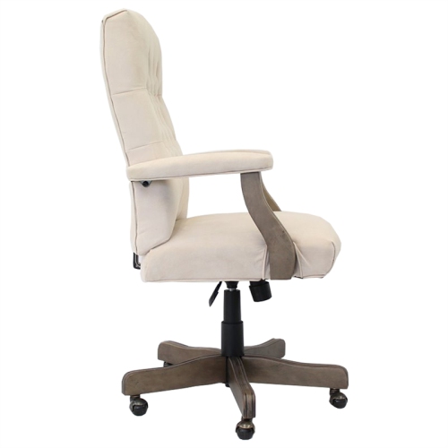 Boss Office Albany Tufted Swivel Executive Office Chair in Champagne