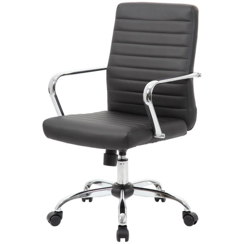 BOSS OFFICE PRODUCTS  Drummond Faux Leather Swivel Office Chair In In Black Best chair I've owned