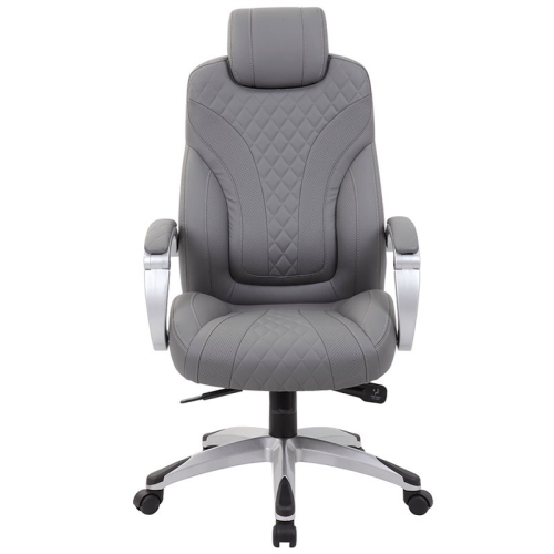 Boss Office Albany – Fauteuil de bureau pivotant en similicuir gris