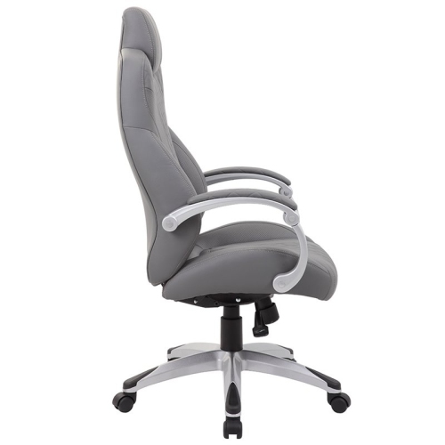 Boss Office Albany – Fauteuil de bureau pivotant en similicuir gris