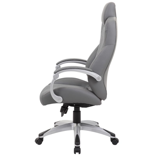 Boss Office Albany – Fauteuil de bureau pivotant en similicuir gris