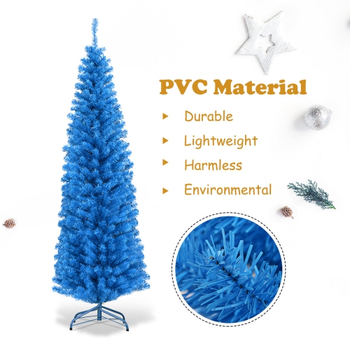Gymax 6ft Pencil Artificial Christmas Tree