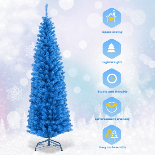 Gymax 6ft Pencil Artificial Christmas Tree