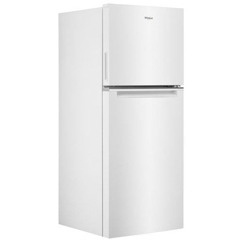 Réfrigérateur à congélateur supérieur 11,6 pi³ 24 po éclairage DEL de Whirlpool - Blanc