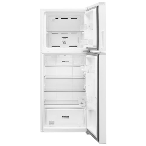 Réfrigérateur à congélateur supérieur 11,6 pi³ 24 po éclairage DEL de Whirlpool - Blanc