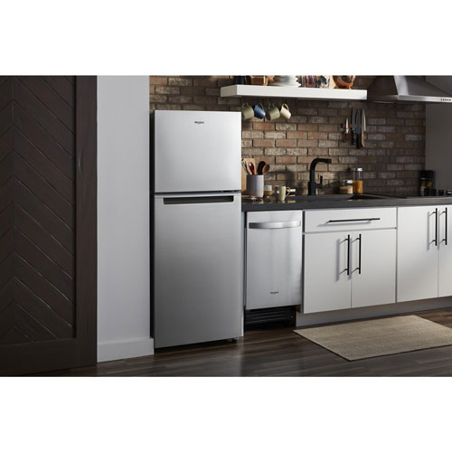 Whirlpool 24" 11.6 Cu. Ft. Top Freezer Refrigerator with LED Lighting - Stainless Steel