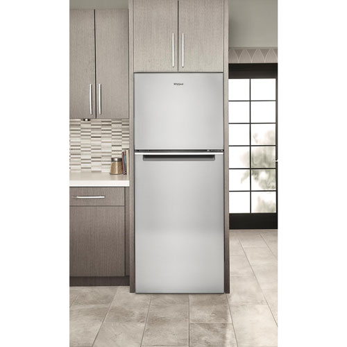 Whirlpool 24" 11.6 Cu. Ft. Top Freezer Refrigerator with LED Lighting - Stainless Steel