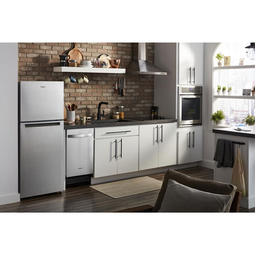 Whirlpool 24" 11.6 Cu. Ft. Top Freezer Refrigerator with LED Lighting - Stainless Steel