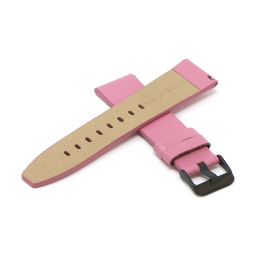 StrapsCo Smooth Leather Watch Band Strap for Fitbit Versa & Versa 2 - Medium-Long - Pink