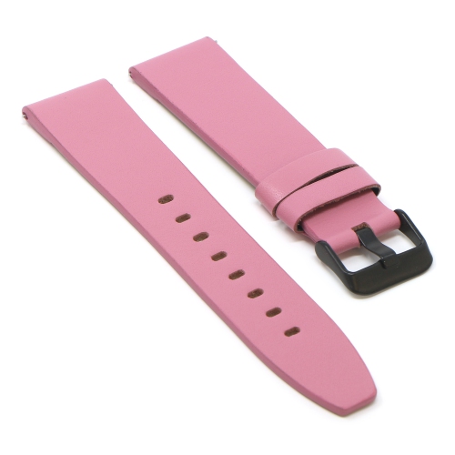 StrapsCo Smooth Leather Watch Band Strap for Fitbit Versa & Versa 2 - Short-Medium - Pink