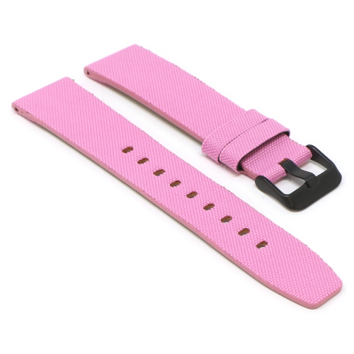 StrapsCo Nylon Watch Band Strap for Fitbit Versa & Versa 2 - Medium-Long - Pink