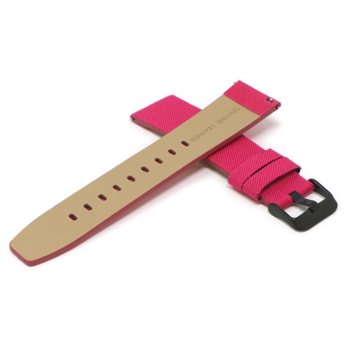 StrapsCo Nylon Watch Band Strap for Fitbit Versa & Versa 2 - Short-Medium - Dark Pink
