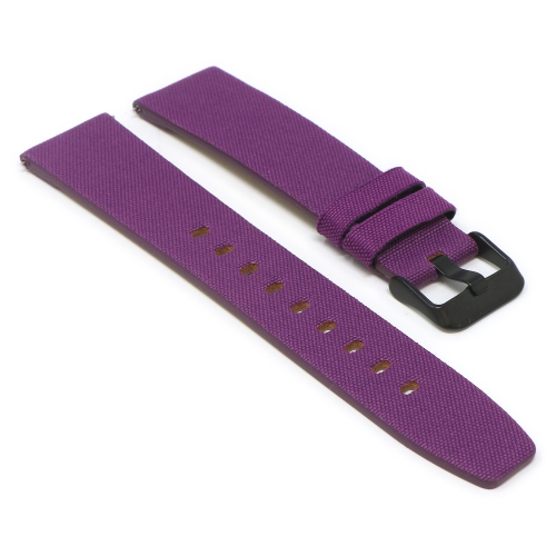 STRAPSCO  Nylon Watch Band Strap for Fitbit Versa & Versa 2 - Medium-Long - In Purple