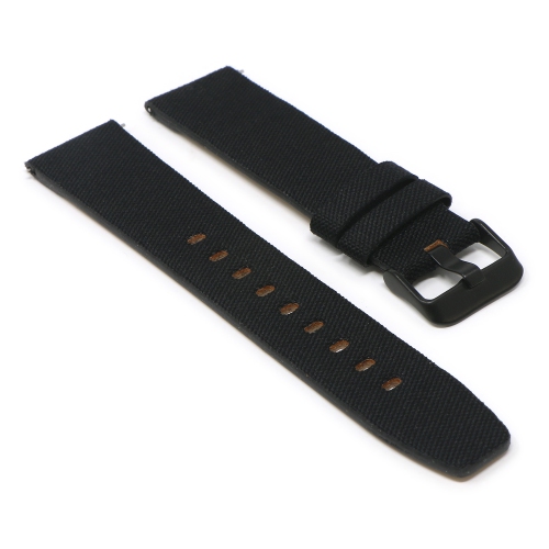 STRAPSCO  Nylon Watch Band Strap for Fitbit Versa & Versa 2 - Short-Medium - In Black
