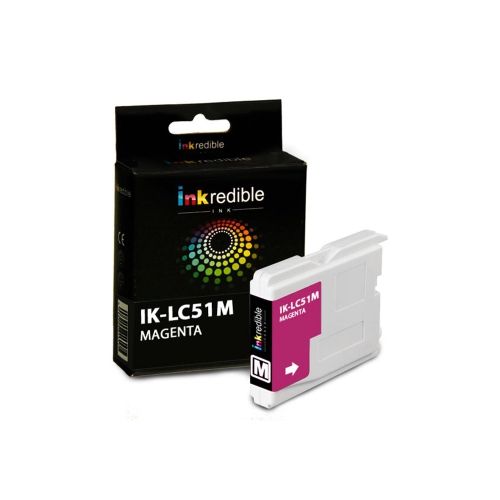Brother LC51M Compatible Magenta Ink Cartridge High Yield - Inkredible Ink™ - 1/Pack