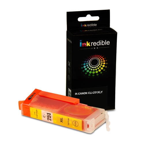 INKREDIBLE INK  Canon Cli-251Xly 6451B001 Compatible Ink Cartridge - - 1/pack In Yellow