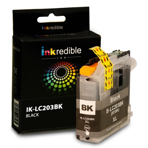 Brother LC203BK Cartouches d'encre compatibles haute capacité Black - Inkredible Ink™ - 1 / paquet