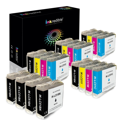 Brother LC51 Compatible Ink Cartridge Combo High Yield (BK/C/M/Y ...