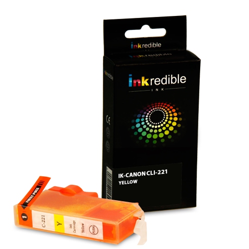 INKREDIBLE INK  Canon Cli-221Y 2949B001 Compatible Ink Cartridge - - 1/pack In Yellow