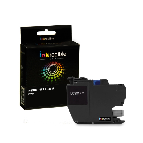 Brother LC3017C Compatible Cyan Ink Cartridge High Yield - Inkredible Ink™ - 1/Pack