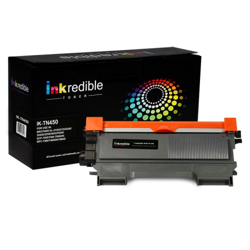 Brother TN450 Compatible Black Toner Cartridge High Yield - Inkredible Toner™ - 1/Pack
