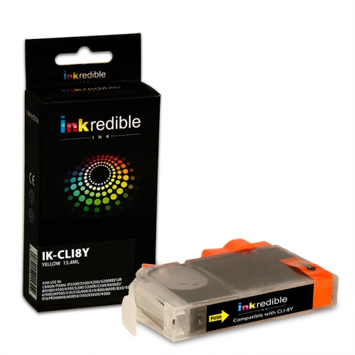 Canon CLI-8Y 0623B002 Compatible Yellow Ink Cartridge - Inkredible Ink™ - 1/Pack