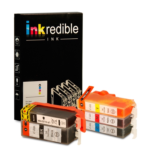 Canon PGI-220, CLI-221 Compatible Ink Cartridge Combo - Inkredible Ink™ - 5/Pack