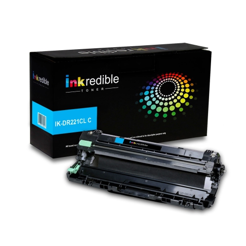 Brother DR221CL Compatible Cyan Drum Cartridge - Inkredible Toner™ - 1/Pack