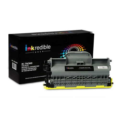 INKREDIBLE TONER  Brother Tn360 Compatible Toner Cartridge - - 1/pack In Black