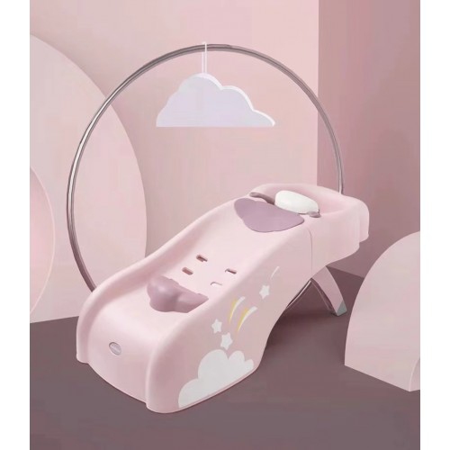 Chaise De Shampooing Pliable Pour Enfants Siege De Bain Reglable Pour Bebe Avec Support Pour Le Cou Rose Best Buy Canada