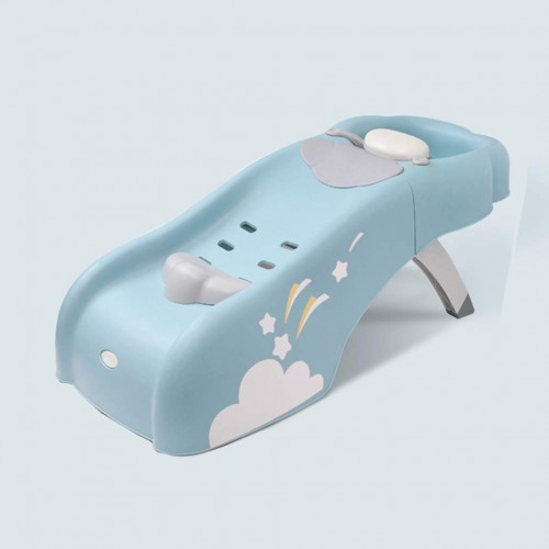 Chaise De Shampooing Pliable Pour Enfants Siege De Bain Reglable Pour Bebe Avec Support Pour Le Cou Bleu Best Buy Canada