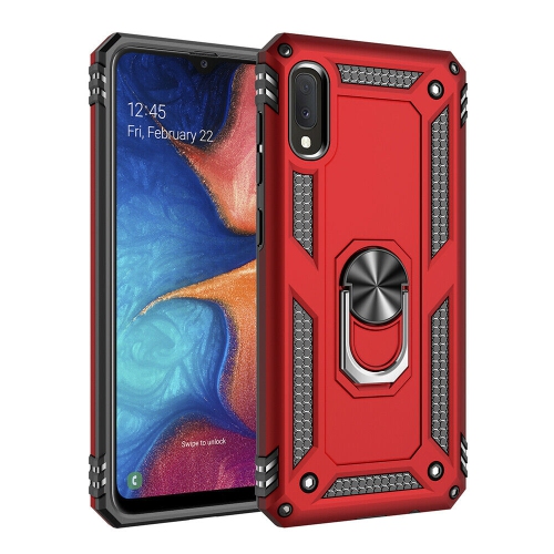 【CSmart personnalisé de protection magnétique hybride contre les chutes avec support à anneau pour Galaxy A10e de Samsung, rouge