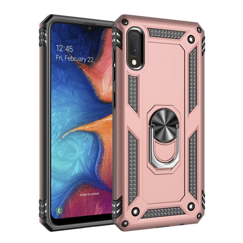 【CSmart personnalisé de protection magnétique hybride contre les chutes avec support à anneau pour Galaxy A10e de Samsung, rose doré