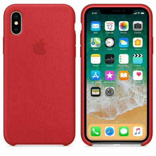 (CABLESHARK) Silicone Case For Apple Compatible iPhone XS Max Cover RED