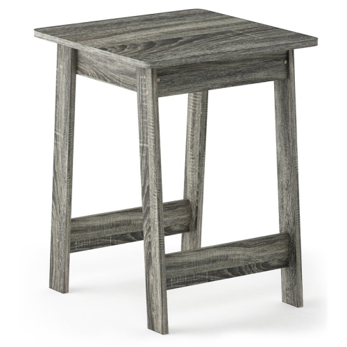 FURINNO  Contemporary Engineered Wood Beginning End Table In French Oak In Gray