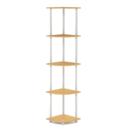 FURINNO  Turn-N-Tube Wood 5 Tier Corner Display Rack In Beech/natural Looks great