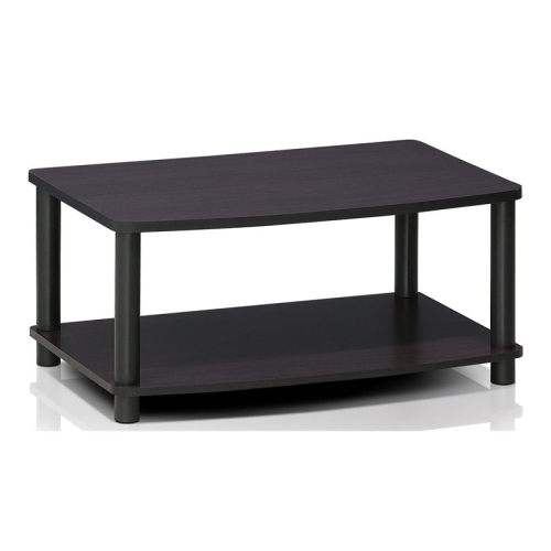 Furinno Turn-N-Tube Wood Elevated TV Stand for TV up to 25" in Walnut