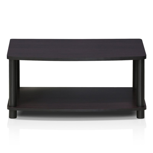 Furinno Turn-N-Tube Wood Elevated TV Stand for TV up to 25" in Walnut