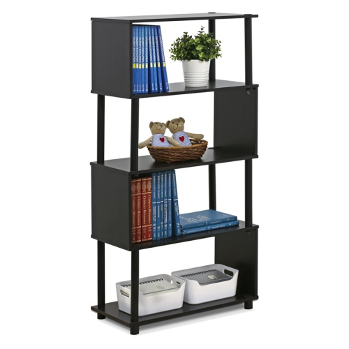 Furinno Flexi Contemporary Engineered Wood 5-Tier Rack in Espresso