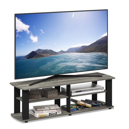 Furinno Nelly Wood Entertainment Center TV Stand in for TV up to 50" Gray/Black