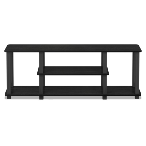 Furinno Turn-S-Tube Wood Entertainment TV Stand for TV up to 50" in Black