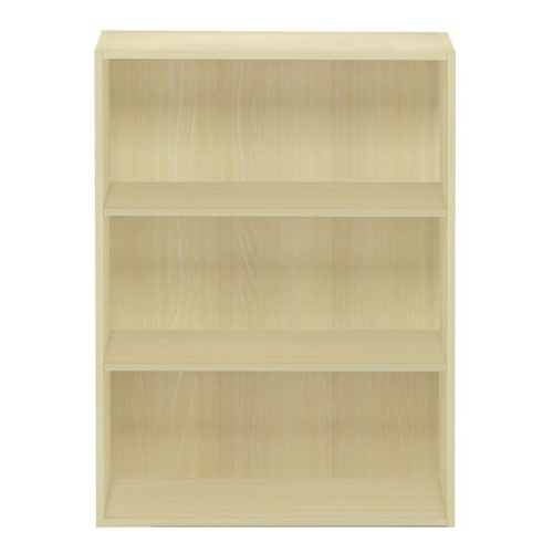 Furinno Pasir Engineered Wood 3-Tier Open Shelf in Steam Beech/Natural