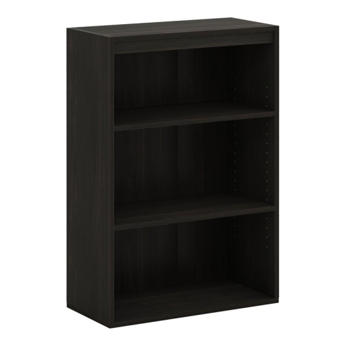 Furinno Pasir Contemporary Engineered Wood 3-Tier Open Shelf in Espresso
