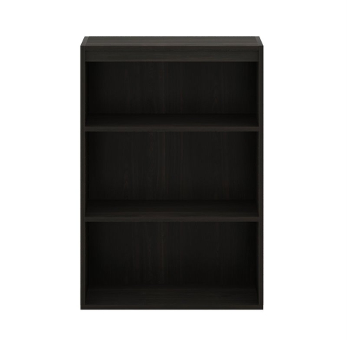 Furinno Pasir Contemporary Engineered Wood 3-Tier Open Shelf in Espresso